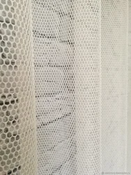 Tulle mesh in the kitchen interior