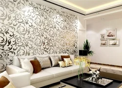 Wallpaper for the living room combined light modern photo design