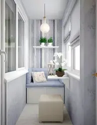 Interior of a small balcony in an apartment with your own photos