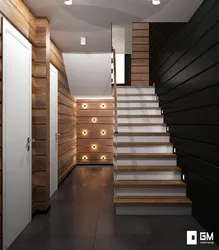 Taxta ev fotoşəkili üçün koridor dizaynı