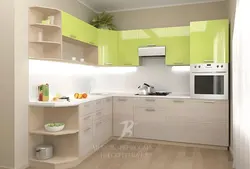 Дизайн маленькой кухни на угол