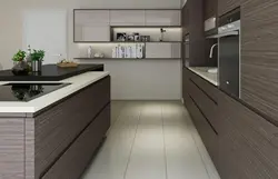Kitchen in gray cashmere photo