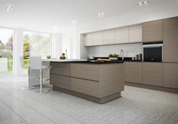 Kitchen In Gray Cashmere Photo