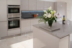 Кухня в цвете серый кашемир фото