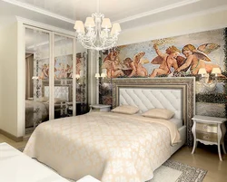 Frescoes in the bedroom interior