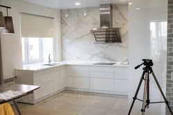 Marble On The Wall In The Kitchen Interior Photo