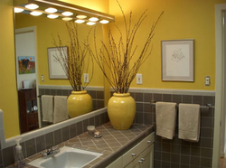 Yellow And White Bathroom Design
