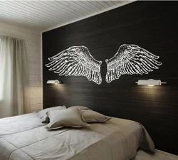 Beautiful drawing in the bedroom photo