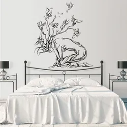 Beautiful drawing in the bedroom photo