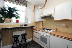 Small kitchen design with gas boiler