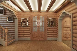 Интерьер прихожей деревянного дома