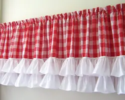 Kitchen curtain made from leftover tulle photo