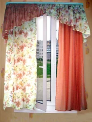 Kitchen Curtain Made From Leftover Tulle Photo