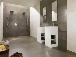 Bathroom design concrete tiles