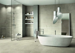 Bathroom design concrete tiles