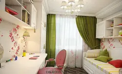 Children's living room design 16 sq.m.