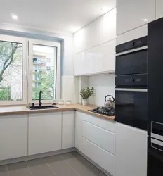 White Kitchen Design With Window