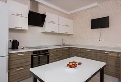 Photo of a kitchen with a white top