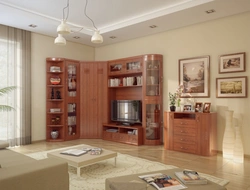 Walnut furniture living room photo