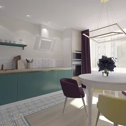 Kitchen interior in bright style