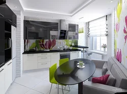 Kitchen Interior In Bright Style