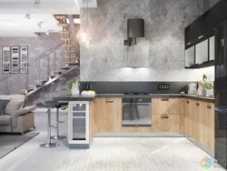 Стиль бетон в интерьере кухни