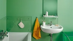 Paint in the bathroom instead of tiles photo
