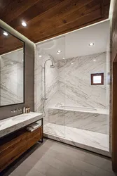 Wood and marble photo small baths