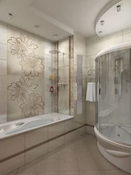 3 by 3 bathroom design with corner bath