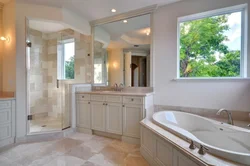 Corner bath with window design