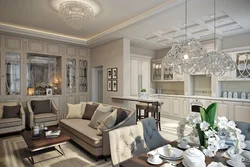 Photo Kitchen Living Room Neoclassical