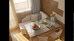 Kitchen Design 10 Square Meters Photo With Sofa And Balcony