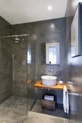 Microcement for bathroom walls photo