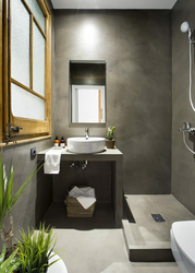 Microcement for bathroom walls photo