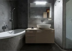 Microcement for bathroom walls photo