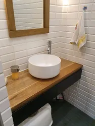 Фото ванны с раковиной тумбочки в ванной