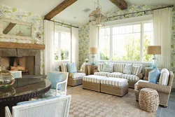 Country Style Living Room Photo Interior