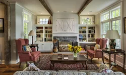 Country style living room photo interior