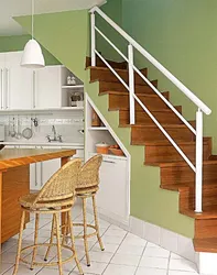 Kitchen design with stairs to the second floor