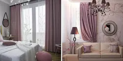Curtains In The Color Of Dusty Roses In The Bedroom Photo