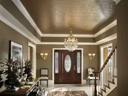 Interior of ceiling tiles in the living room