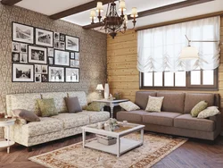 Дизайн стены за диваном в гостиной в современном стиле