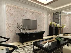 Living room design wallpaper like plaster