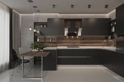 Kitchen graphite in the interior