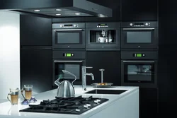 Дизайн современной кухни с встроенной техникой фото