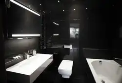 Black furniture in the bathroom photo