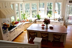 Кухни с окном в пол фото