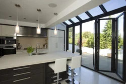 Kitchens with a floor-to-ceiling window photo