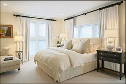 Photo bedroom design with two windows