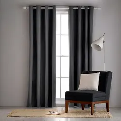 Curtains With Eyelets In The Living Room Interior